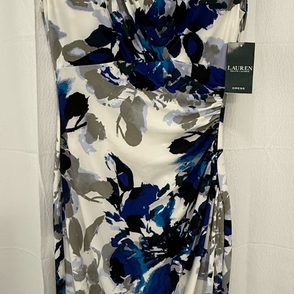Ralph Lauren Blue Dress Cowl Neck